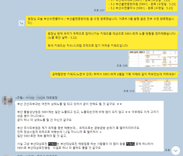 굿필마케팅은 매달 성과를 측정 후 공유 드리고, 상황에 맞게 1:1 맞춤 전략 을 세워드립니다.