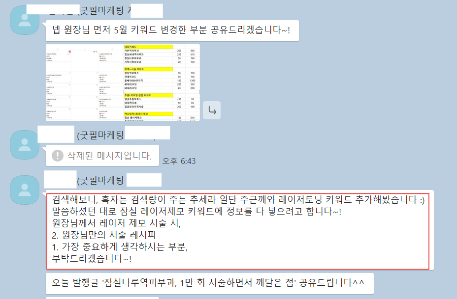 굿필마케팅은 매달 성과를 측정 후 공유 드리고, 상황에 맞게 1:1 맞춤 전략 을 세워드립니다.